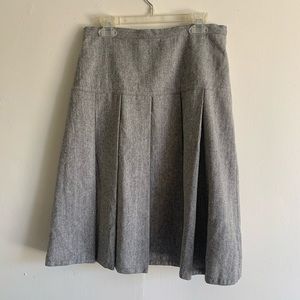 Gray Pleated A-line Skirt size 2